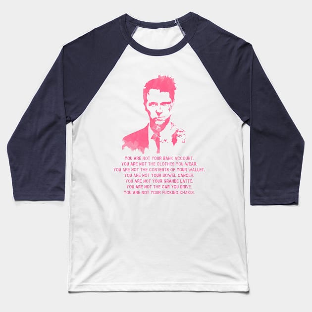 Who is Tyler Durden? Baseball T-Shirt by VanHand